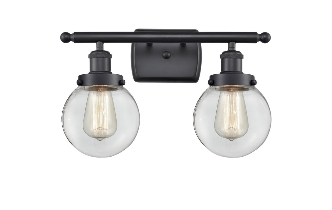 Innovations 916-2W-BK-G202-6-LED LED Bath Vanity, Matte Black