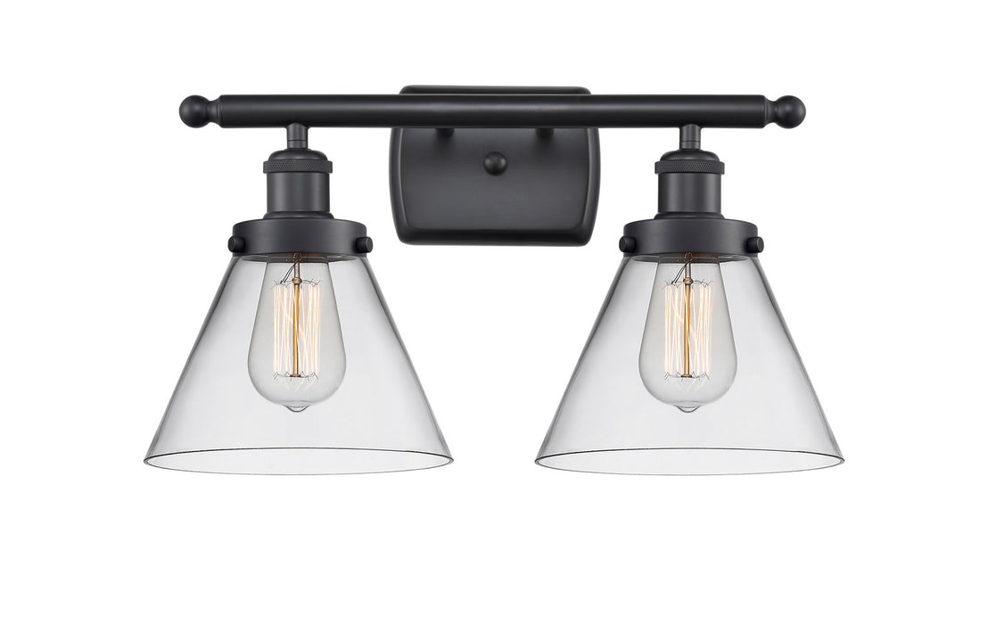 Innovations 916-2W-BK-G42 Two Light Bath Vanity, Matte Black