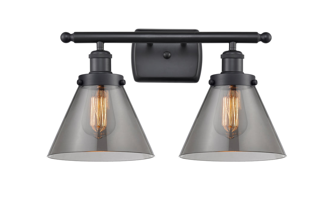 Innovations 916-2W-BK-G43 Two Light Bath Vanity, Matte Black