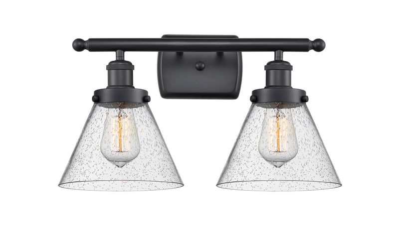 Innovations 916-2W-BK-G44 Two Light Bath Vanity, Matte Black