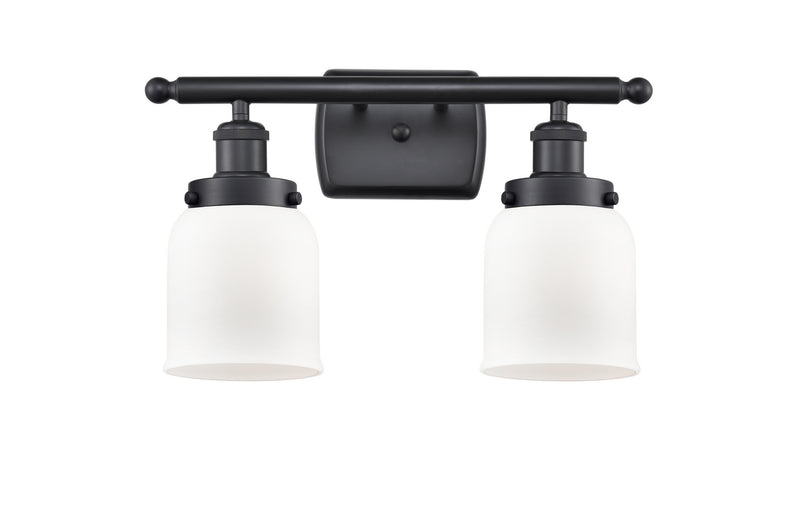 Innovations 916-2W-BK-G51 Two Light Bath Vanity, Matte Black