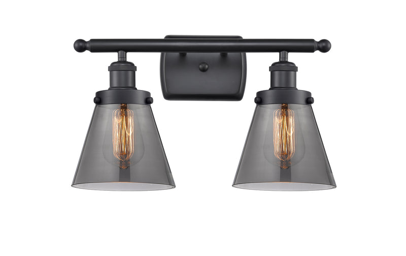 Innovations 916-2W-BK-G63 Two Light Bath Vanity, Matte Black