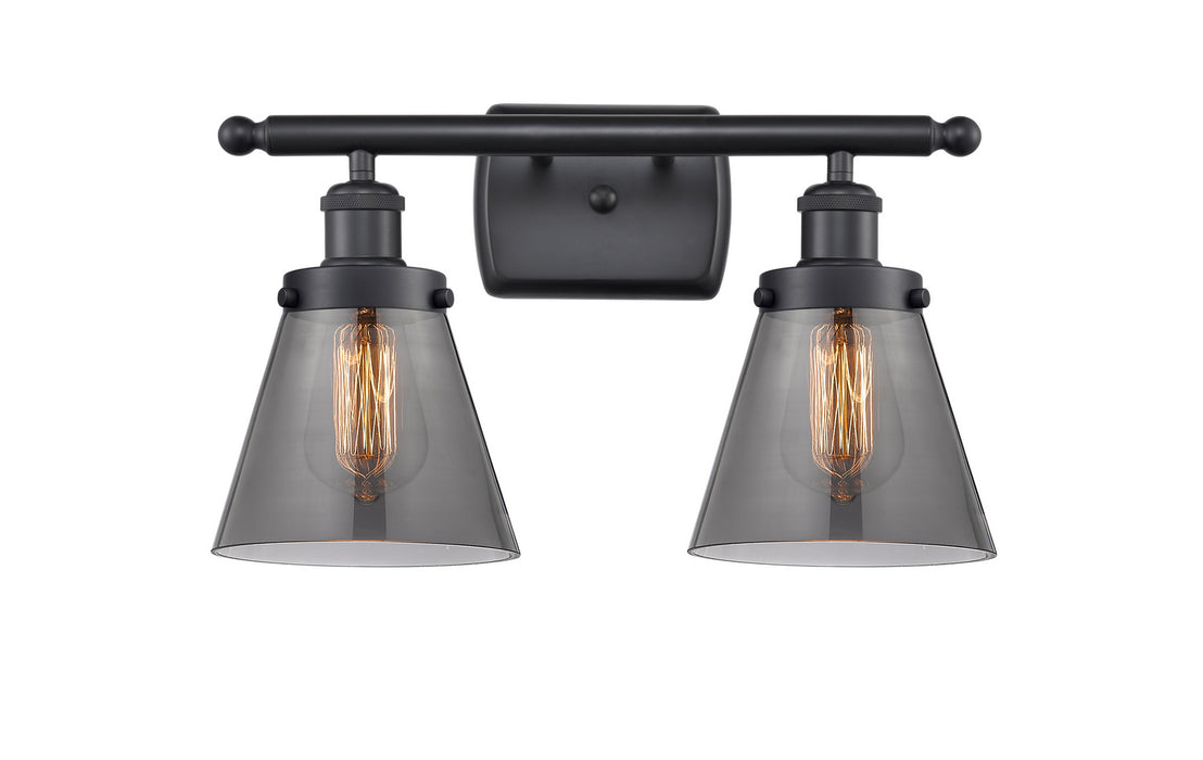 Innovations 916-2W-BK-G63 Two Light Bath Vanity, Matte Black