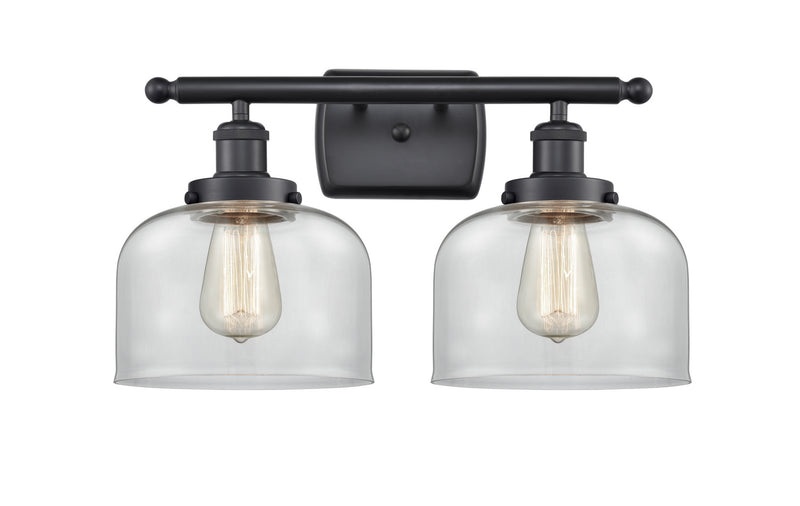 Innovations 916-2W-BK-G72 Two Light Bath Vanity, Matte Black