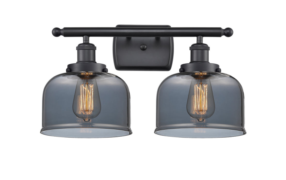 Innovations 916-2W-BK-G73 Two Light Bath Vanity, Matte Black