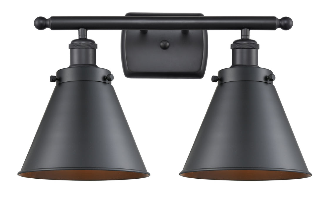 Innovations 916-2W-BK-M13 Two Light Bath Vanity, Matte Black