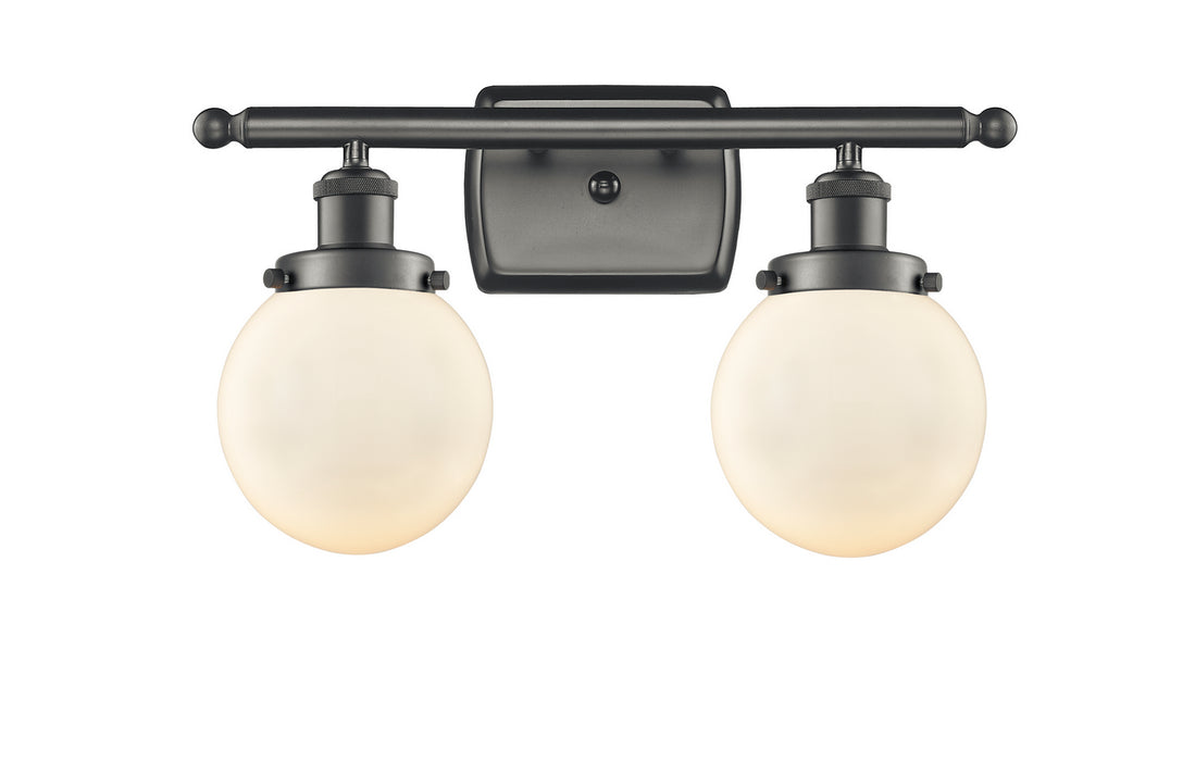 Innovations 916-2W-OB-G201-6 Two Light Bath Vanity, Oil Rubbed Bronze