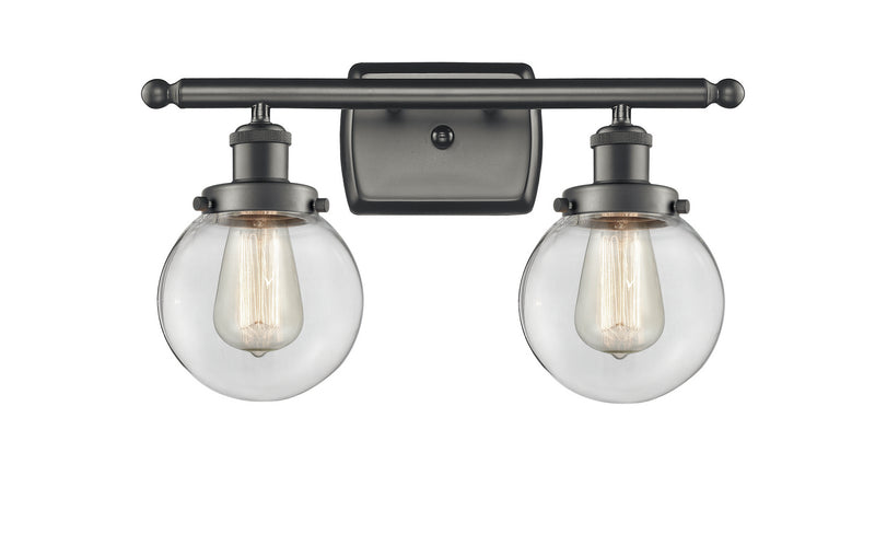 Innovations 916-2W-OB-G202-6-LED LED Bath Vanity, Oil Rubbed Bronze
