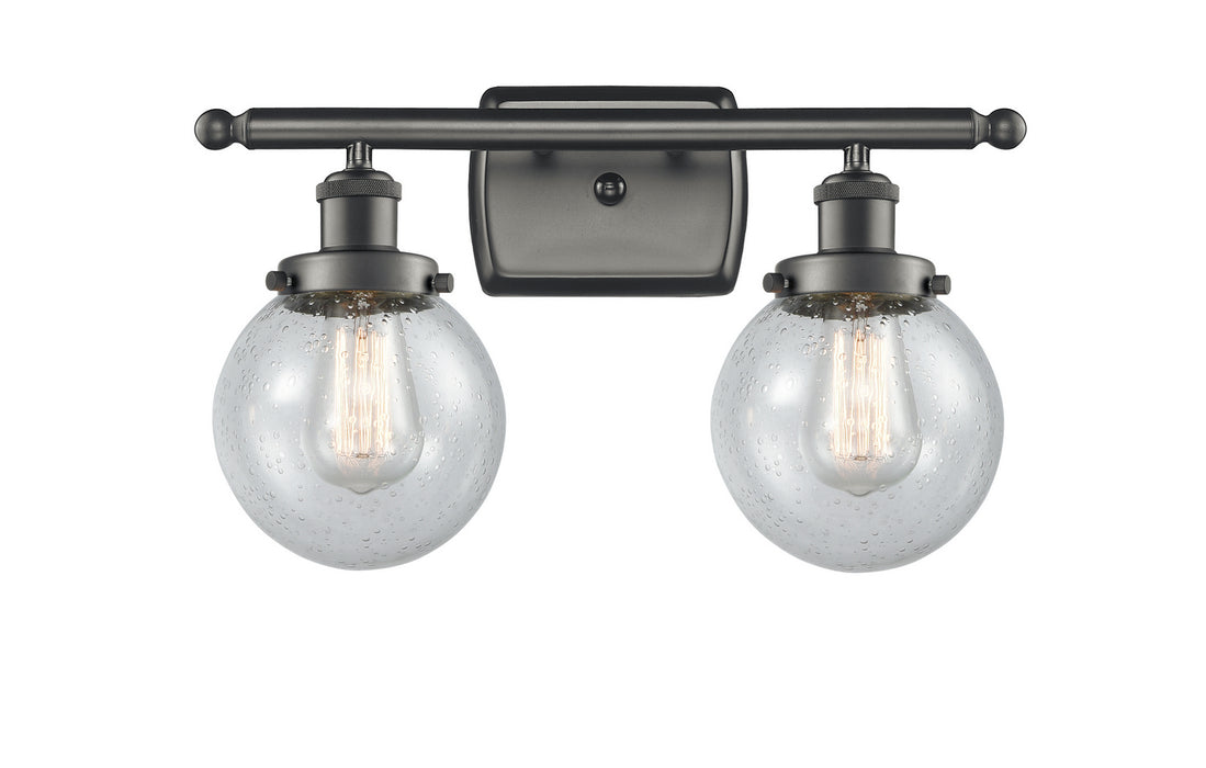 Innovations 916-2W-OB-G204-6 Two Light Bath Vanity, Oil Rubbed Bronze