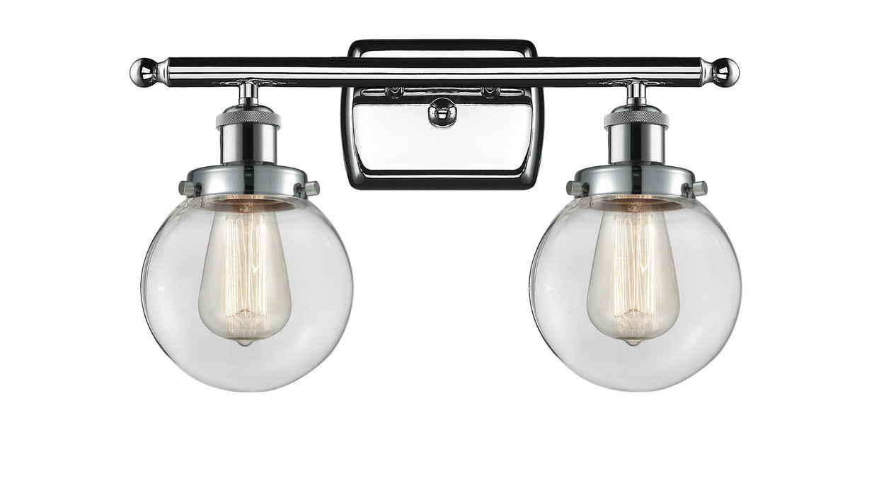 Innovations 916-2W-PC-G202-6 Two Light Bath Vanity, Polished Chrome