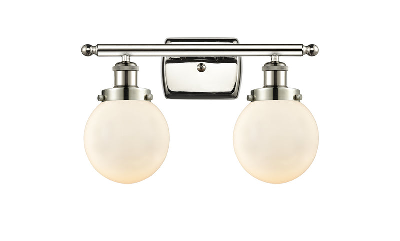 Innovations 916-2W-PN-G201-6 Two Light Bath Vanity, Polished Nickel