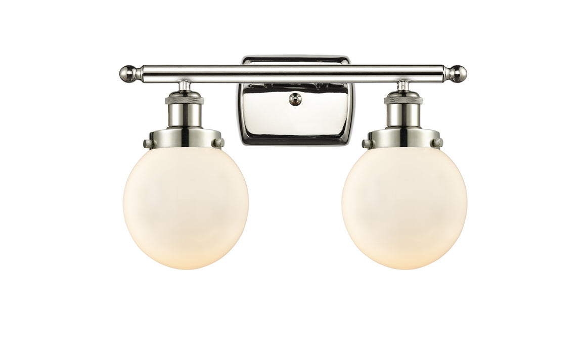 Innovations 916-2W-PN-G201-6 Two Light Bath Vanity, Polished Nickel