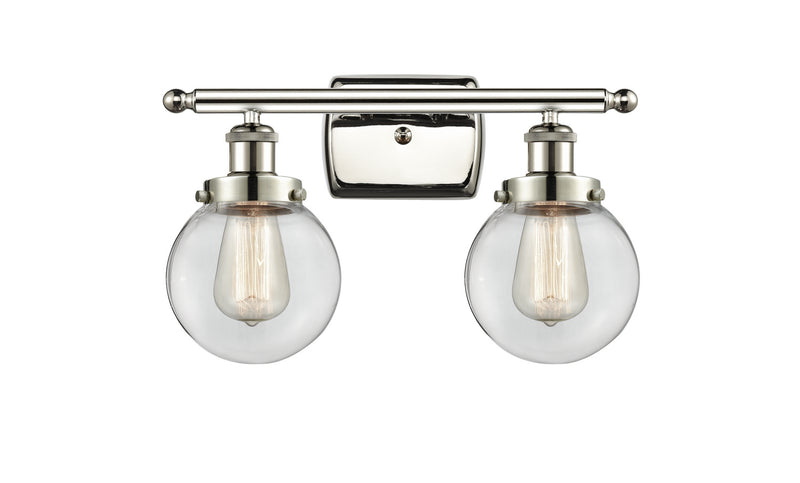 Innovations 916-2W-PN-G202-6-LED LED Bath Vanity, Polished Nickel