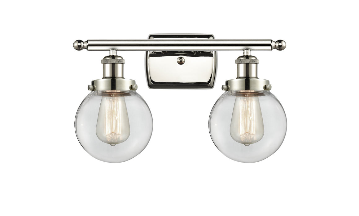 Innovations 916-2W-PN-G202-6-LED LED Bath Vanity, Polished Nickel
