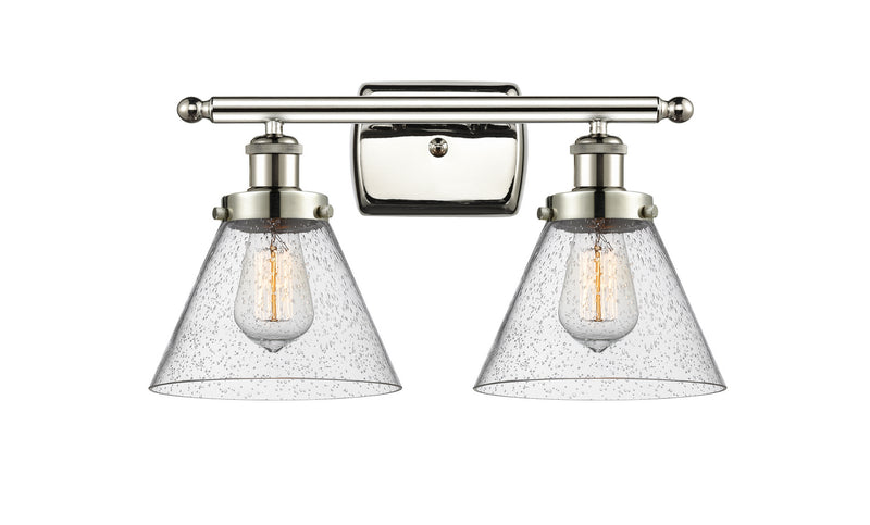 Innovations 916-2W-PN-G44 Two Light Bath Vanity, Polished Nickel