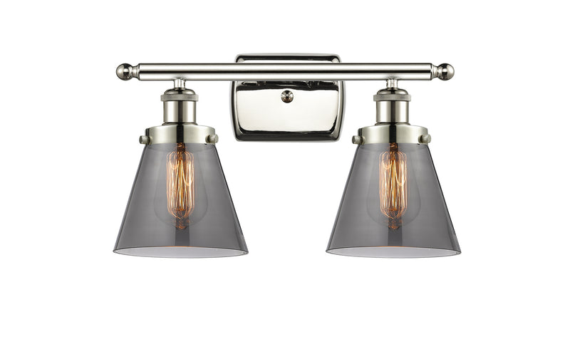Innovations 916-2W-PN-G63 Two Light Bath Vanity, Polished Nickel
