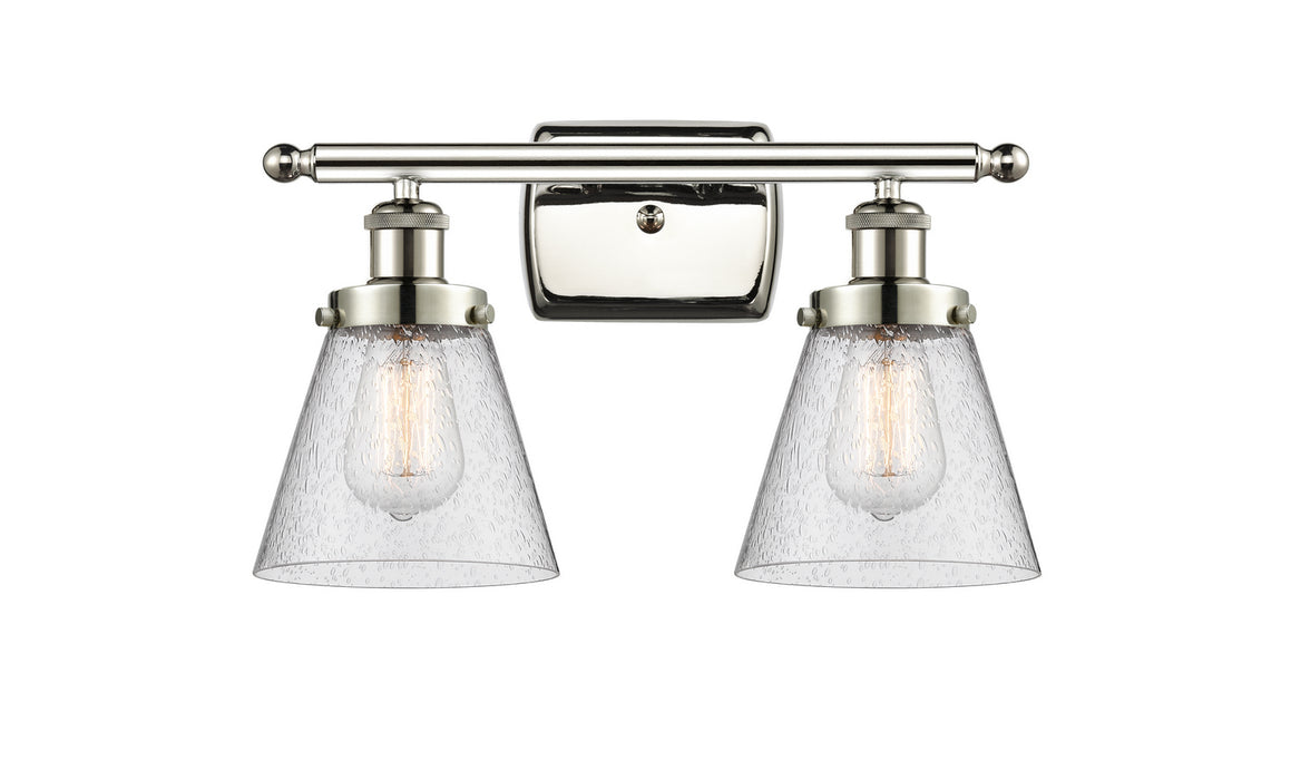 Innovations 916-2W-PN-G64 Two Light Bath Vanity, Polished Nickel