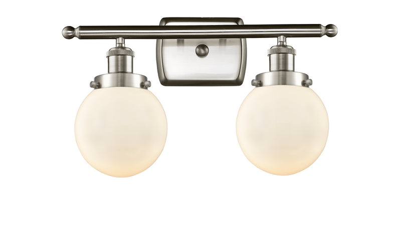 Innovations 916-2W-SN-G201-6-LED LED Bath Vanity, Brushed Satin Nickel