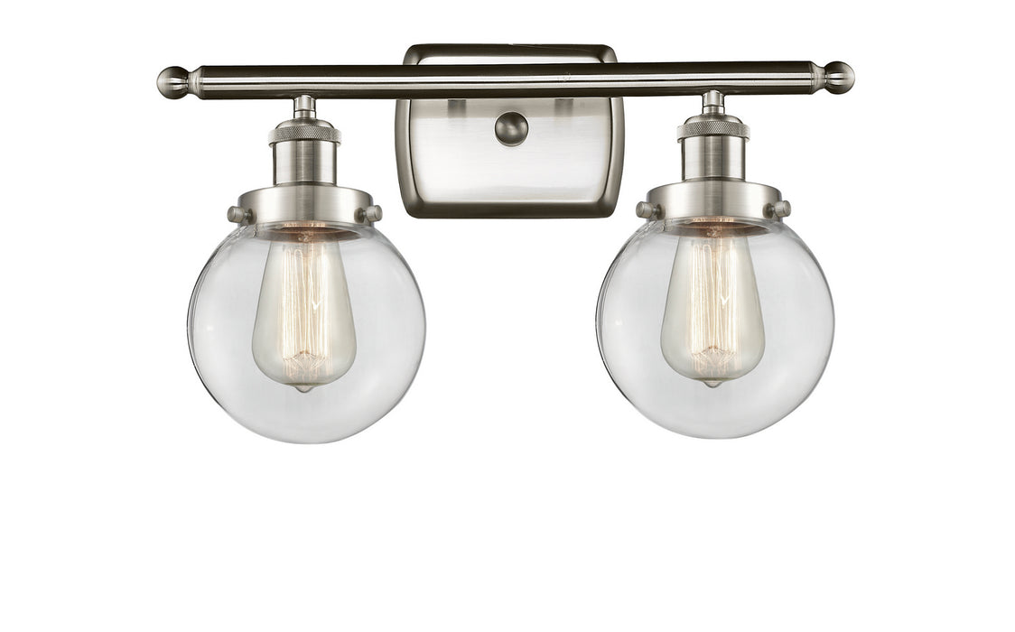 Innovations 916-2W-SN-G202-6 Two Light Bath Vanity, Brushed Satin Nickel