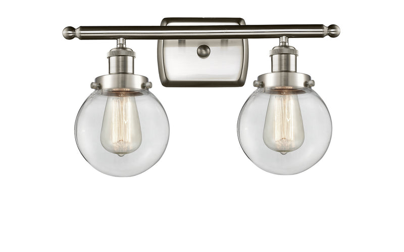 Innovations 916-2W-SN-G202-6-LED LED Bath Vanity, Brushed Satin Nickel