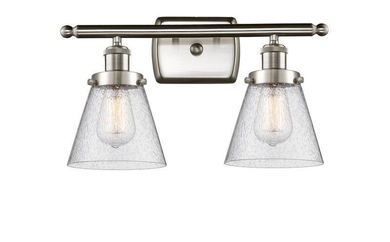 Innovations 916-2W-SN-G64 Two Light Bath Vanity, Brushed Satin Nickel