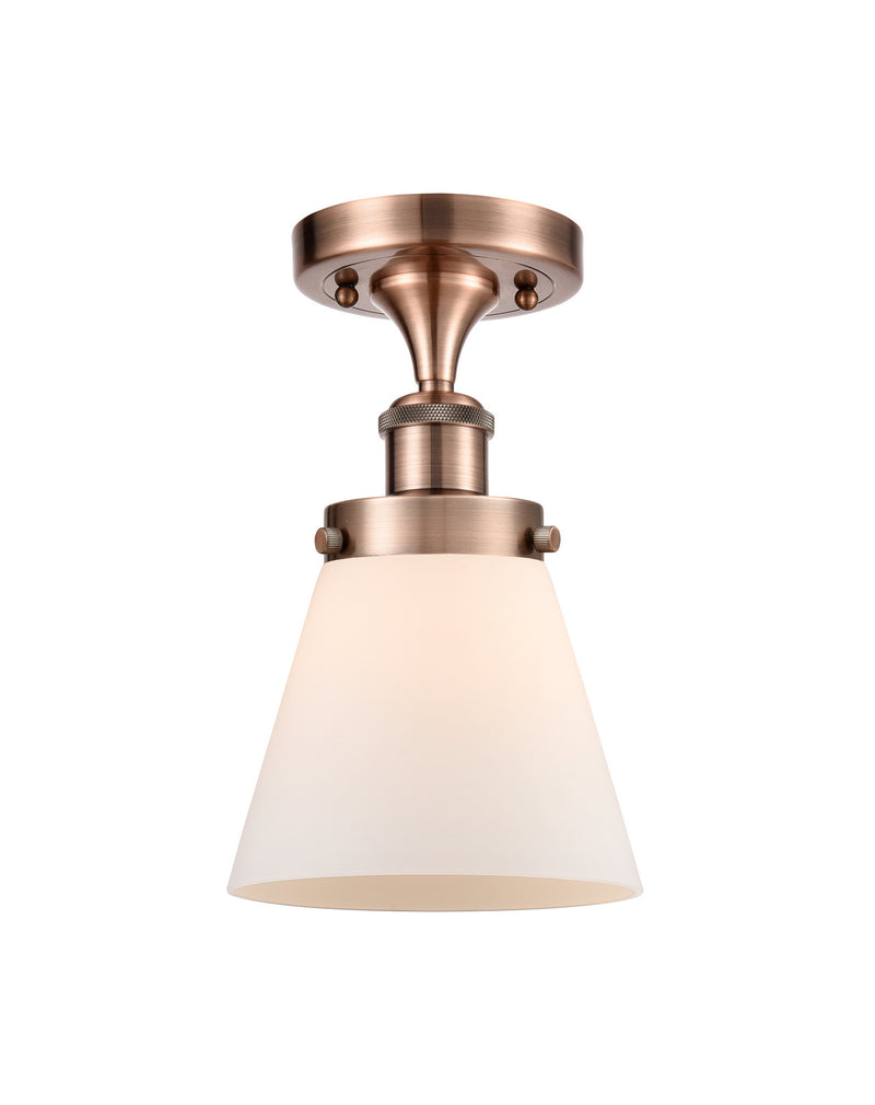 Innovations 916-1C-AC-G61-LED LED Semi-Flush Mount, Antique Copper