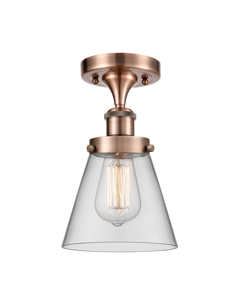 Innovations 916-1C-AC-G62-LED LED Semi-Flush Mount, Antique Copper