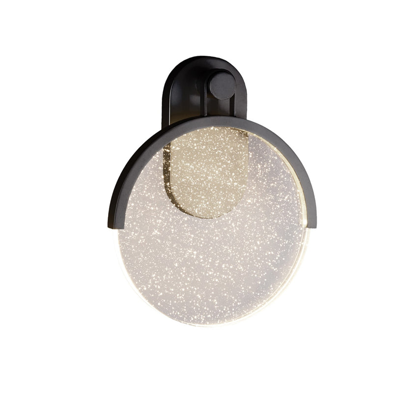 Justice Designs ACR-7712W-BUBL-MBLK LED Outdoor Wall Sconce, Matte Black
