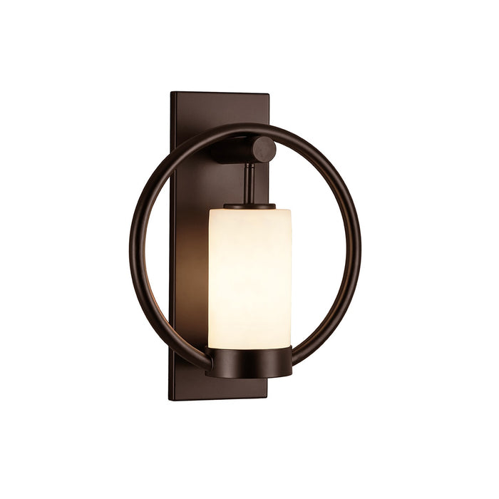 Justice Designs CLD-7732W-DBRZ One Light Outdoor Wall Sconce, Dark Bronze