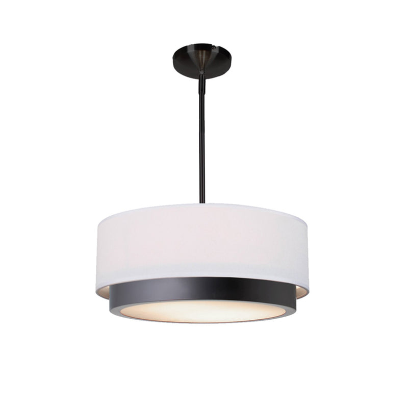 Justice Designs FAB-4475-WHTE-MBLK LED Pendant, Matte Black