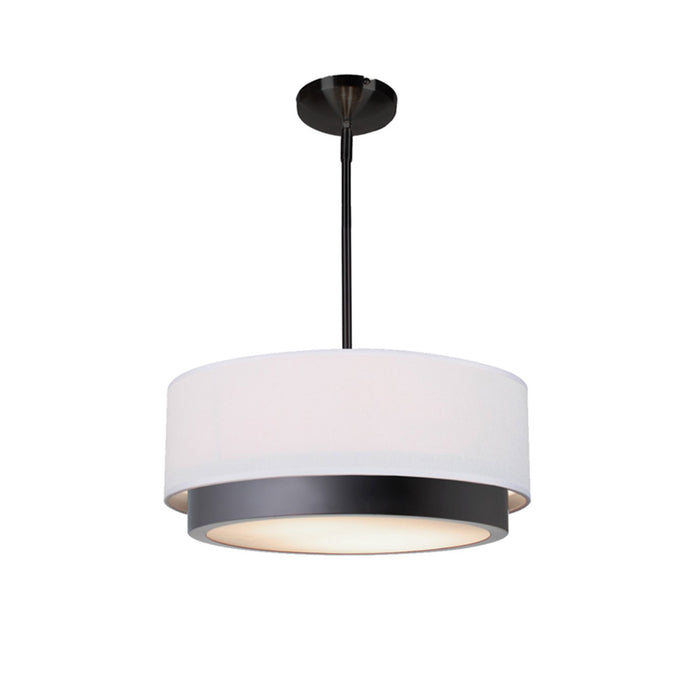 Justice Designs FAB-4475-WHTE-MBLK LED Pendant, Matte Black