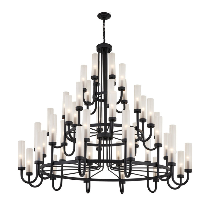 Justice Designs FSN-4346-CLFR-MBLK 48 Light Chandelier, Matte Black