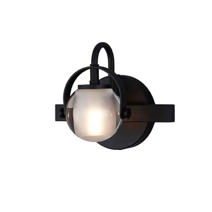 Justice Designs FSN-8061-CLOP-MBLK One Light Wall Sconce, Matte Black