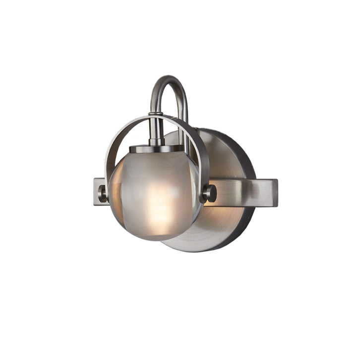 Justice Designs FSN-8061-CLOP-NCKL One Light Wall Sconce, Brushed Nickel