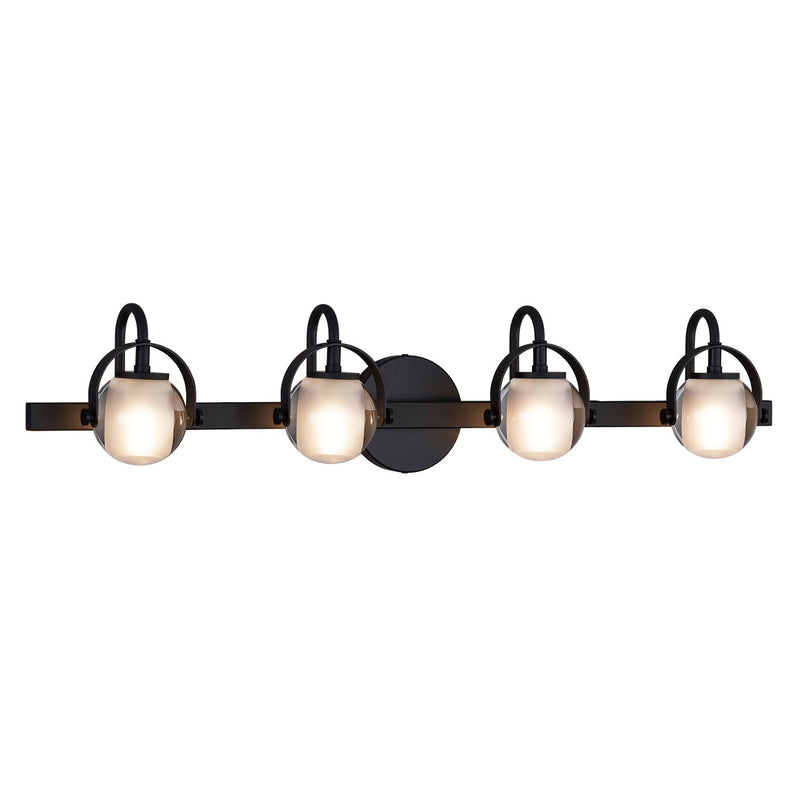 Justice Designs FSN-8064-CLOP-MBLK LED Bath Bar, Matte Black