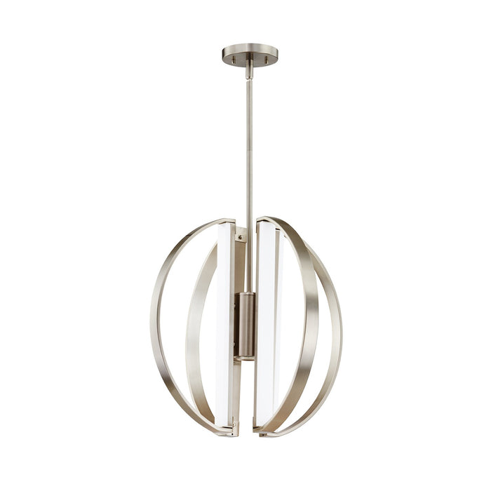 Justice Designs NSH-4301-NCKL LED Chandelier, Brushed Nickel