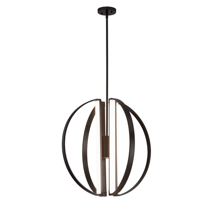 Justice Designs NSH-4302-MBLK LED Chandelier, Matte Black