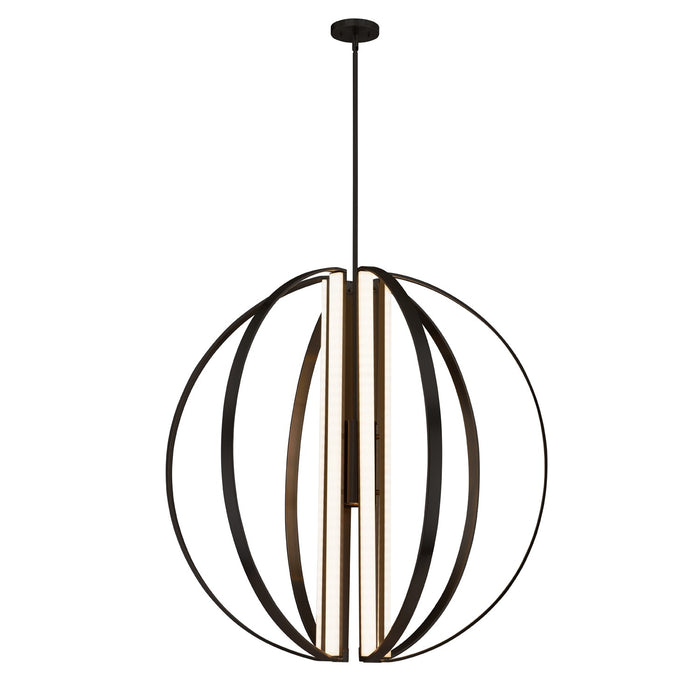 Justice Designs NSH-4304-MBLK LED Chandelier, Matte Black