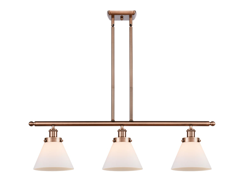 Innovations 916-3I-AC-G41-LED LED Island Pendant, Antique Copper