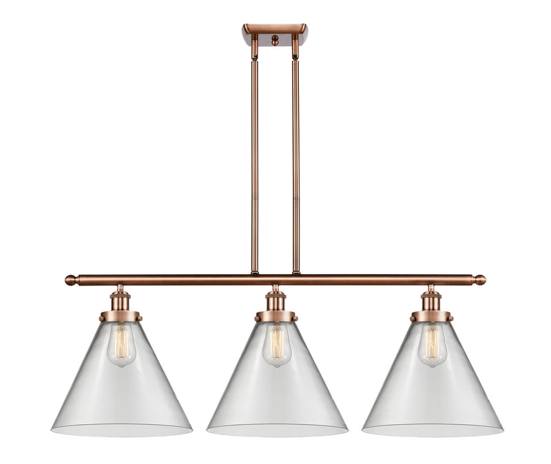Innovations 916-3I-AC-G42-L Three Light Island Pendant, Antique Copper