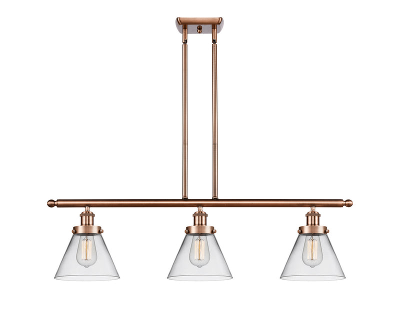 Innovations 916-3I-AC-G42-LED LED Island Pendant, Antique Copper