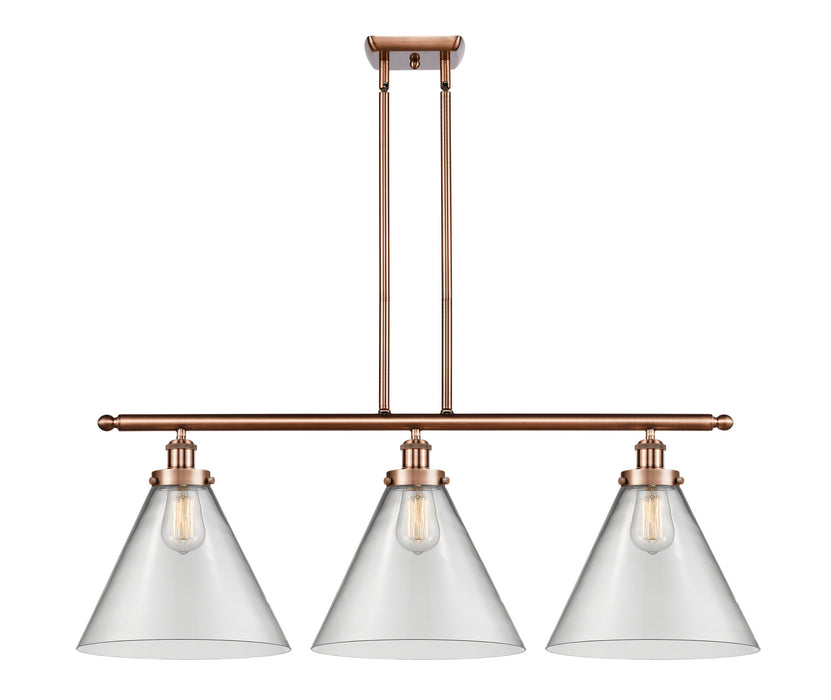 Innovations 916-3I-AC-G42-L-LED LED Island Pendant, Antique Copper