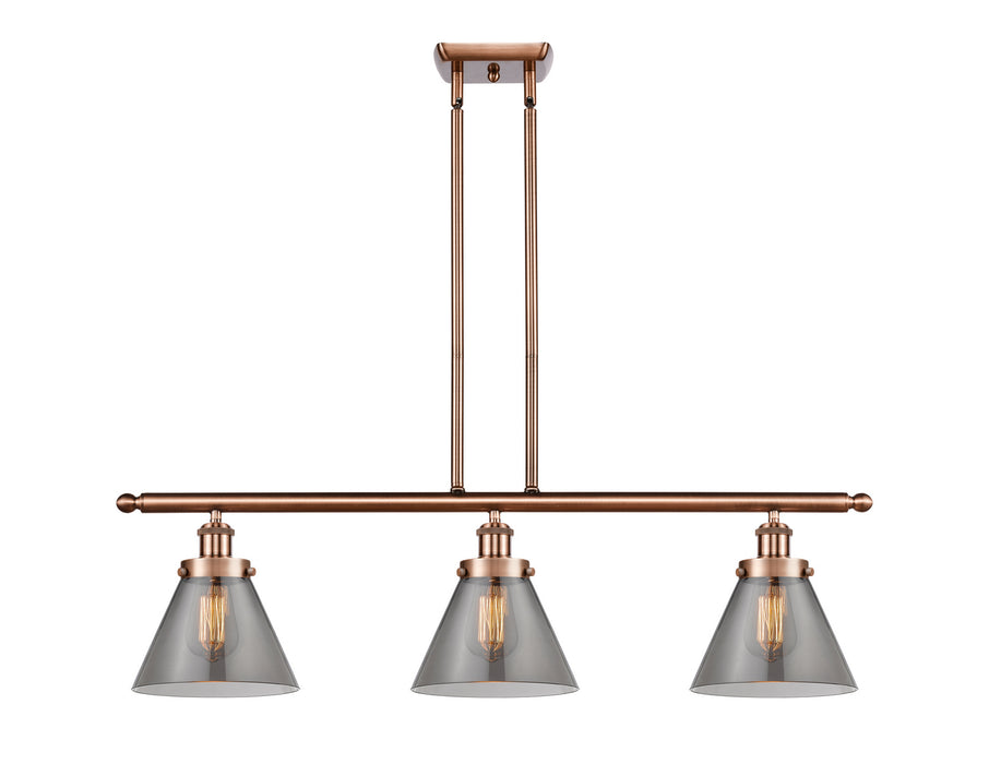 Innovations 916-3I-AC-G43-LED LED Island Pendant, Antique Copper