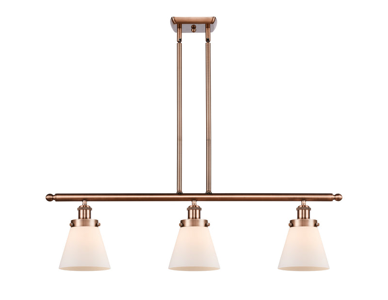 Innovations 916-3I-AC-G61-LED LED Island Pendant, Antique Copper