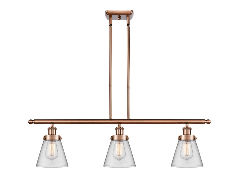 Innovations 916-3I-AC-G62 Three Light Island Pendant, Antique Copper