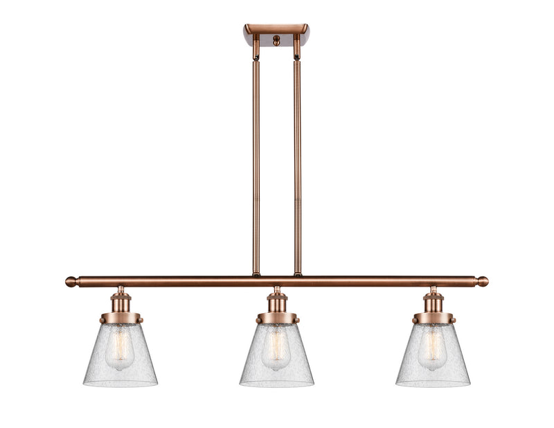 Innovations 916-3I-AC-G64 Three Light Island Pendant, Antique Copper