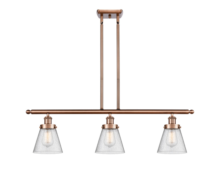 Innovations 916-3I-AC-G64-LED LED Island Pendant, Antique Copper