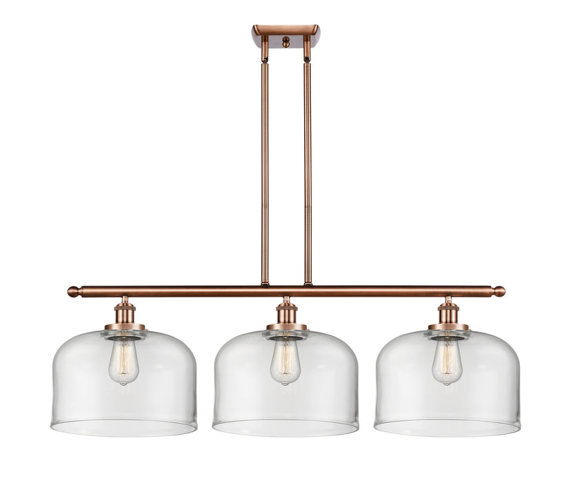 Innovations 916-3I-AC-G72-L-LED LED Island Pendant, Antique Copper