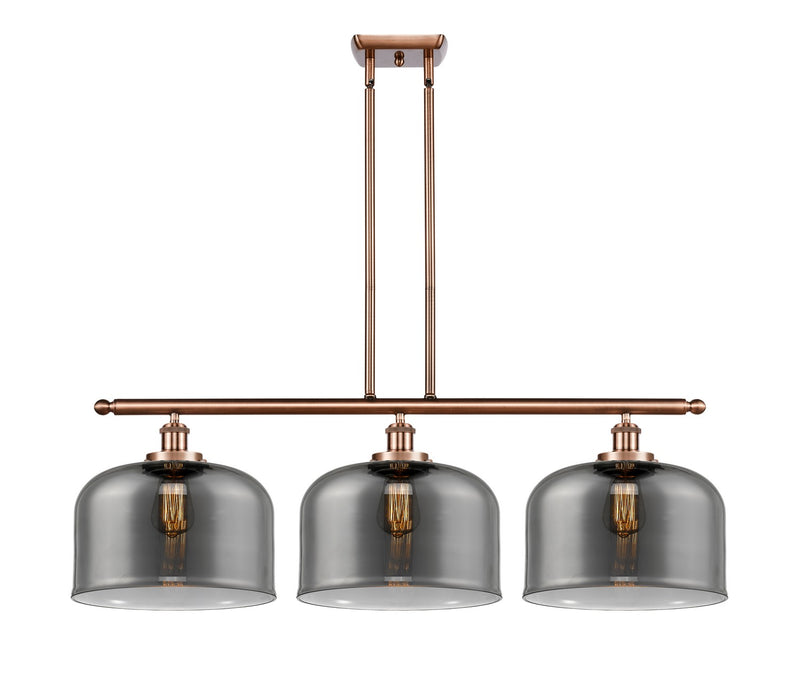 Innovations 916-3I-AC-G73-L Three Light Island Pendant, Antique Copper