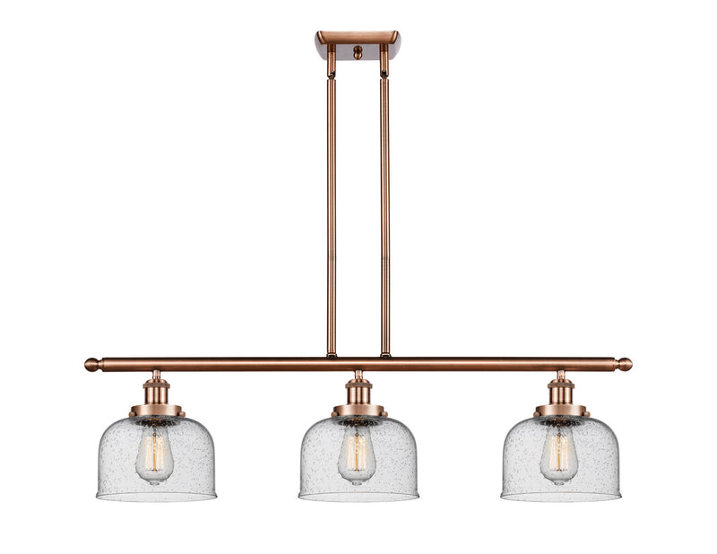 Innovations 916-3I-AC-G74 Three Light Island Pendant, Antique Copper